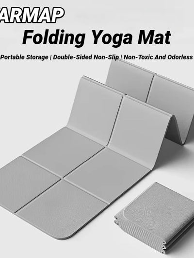 Tapis yoga — plié compact pour voyager