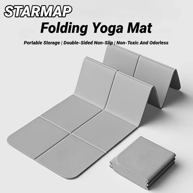 Tapis yoga — plié compact pour voyager