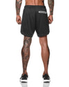 Short de sport 2-en-1 double couche pour homme — running, plage et musculation