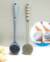 Brosse de douche exfoliante en silicone souple — gommage dos et corps à long manche
