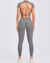 Cross Backless Set - Training Suit for Yoga, Fitness and Gym Workout