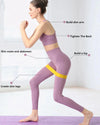 Elastic Resistance Bands Set for Yoga, Pilates, and Strength Training - 5-Pack