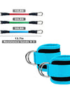 Sangle de cheville — coloris rose, bleu et noir